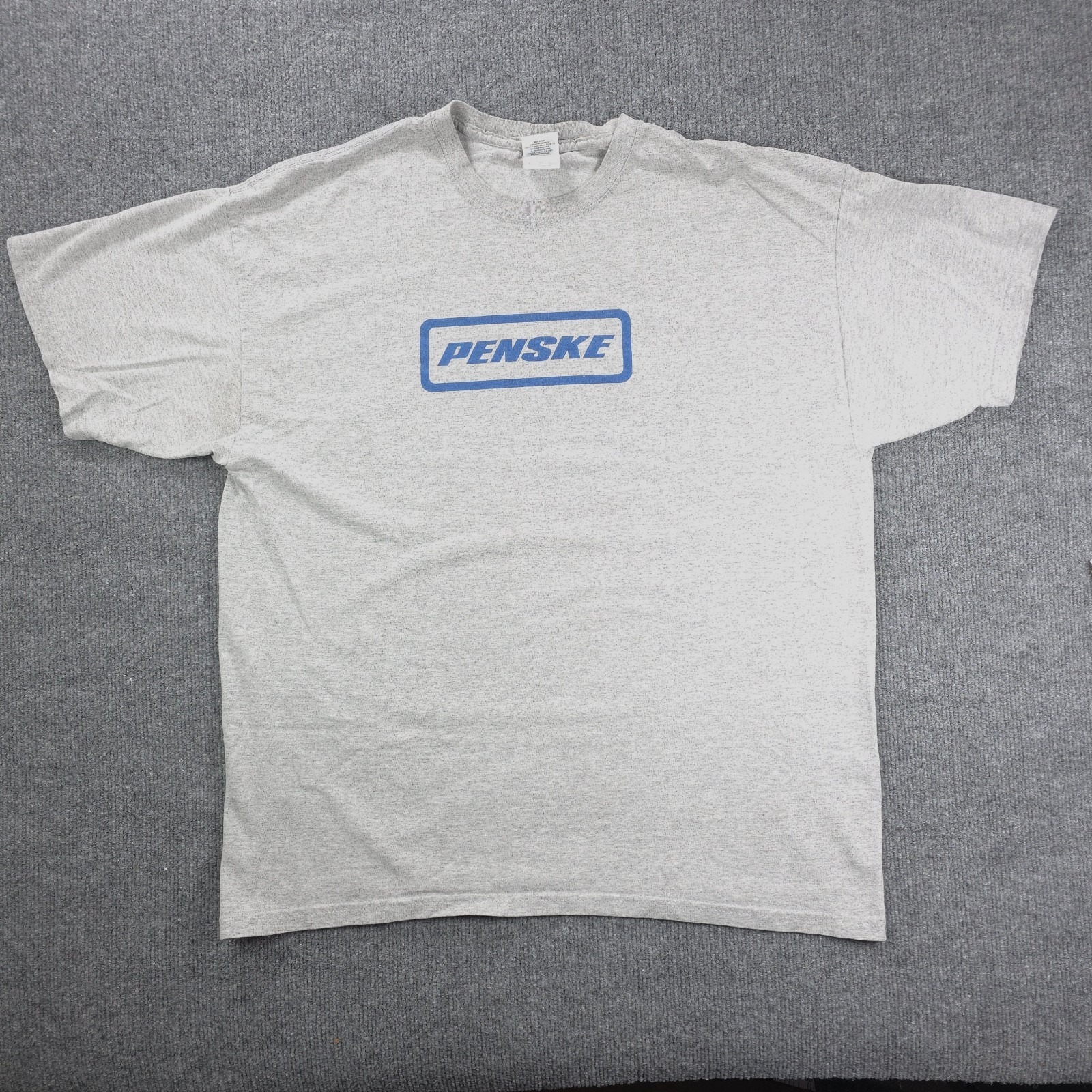 Penske Shirt Mens Xl Gray Racing Motor Oil Automotive Garage Mechanic Pit Crew